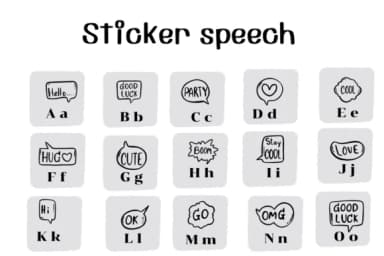 Sticker Speech by Ketsarin — Dingbats Font — thumbnail 2