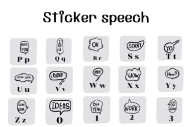 Sticker Speech by Ketsarin — Dingbats Font — thumbnail 3