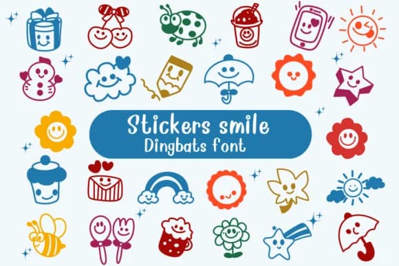 Stickers Smile by Nongyao — Dingbats Font