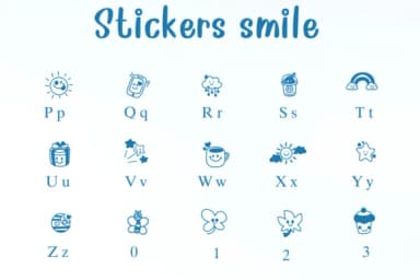 Stickers Smile by Nongyao — Dingbats Font — thumbnail 3