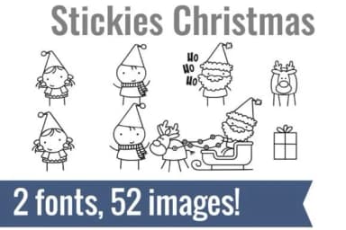 Stickies Christmas Dingbats by Illustration Ink — Dingbats Font — thumbnail 1