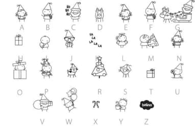 Stickies Christmas Dingbats by Illustration Ink — Dingbats Font — thumbnail 4