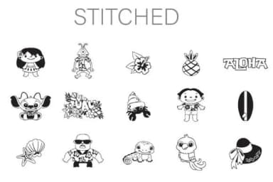 Stitched Dingbats by Illustration Ink — Dingbats Font — thumbnail 1