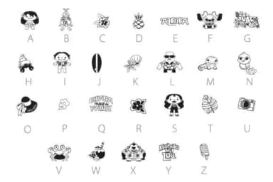 Stitched Dingbats by Illustration Ink — Dingbats Font — thumbnail 2