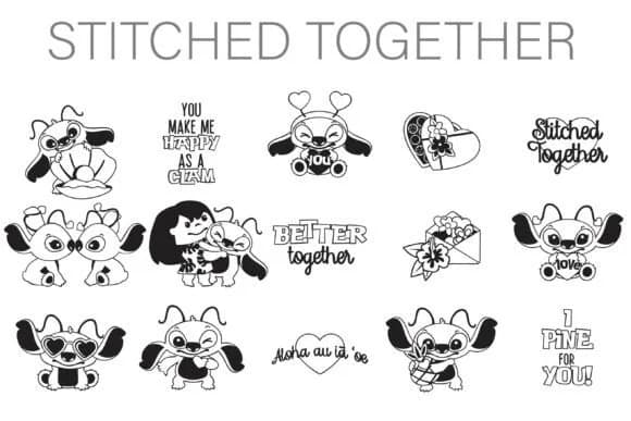 Stitched Together Dingbats by Illustration Ink — Dingbats Font