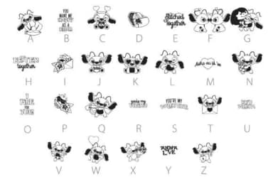 Stitched Together Dingbats by Illustration Ink — Dingbats Font — thumbnail 2