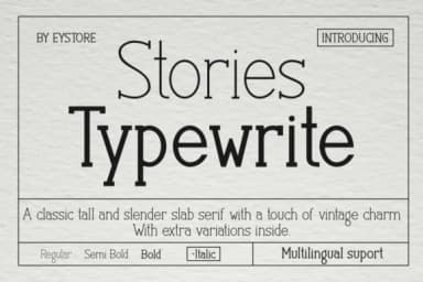 Stories Typewrite by Eystore — Slab Serif Font — thumbnail 1