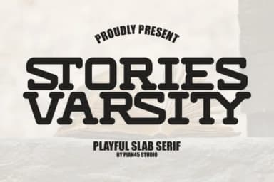 Stories Varsity by Pian45 — Slab Serif Font — thumbnail 1