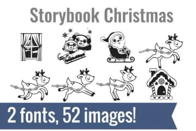 Storybook Christmas Dingbats by Illustration Ink — Dingbats Font — thumbnail 1