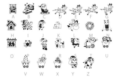 Storybook Christmas Dingbats by Illustration Ink — Dingbats Font — thumbnail 4