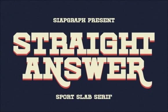 Straight Answer by SiapGraph — Slab Serif Font