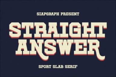 Straight Answer by SiapGraph — Slab Serif Font — thumbnail 1