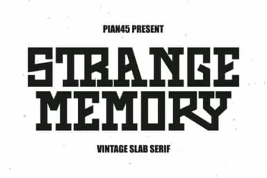 Strange Memory by Pian45 — Slab Serif Font — thumbnail 1