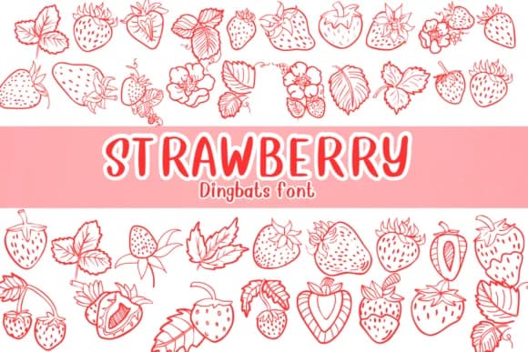 Strawberry by Nongyao — Dingbats Font