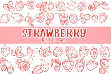 Strawberry by Nongyao — Dingbats Font — thumbnail 1