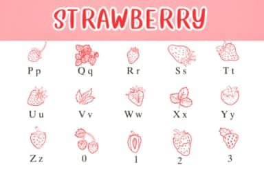 Strawberry by Nongyao — Dingbats Font — thumbnail 3