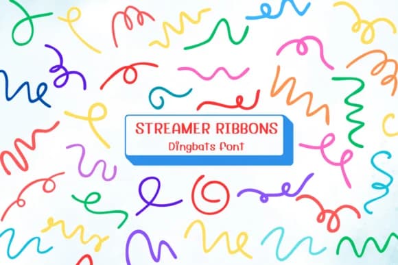 Streamer Ribbons by Ketsarin — Dingbats Font