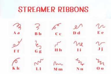 Streamer Ribbons by Ketsarin — Dingbats Font — thumbnail 2