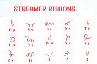 Streamer Ribbons by Ketsarin — Dingbats Font — thumbnail 3