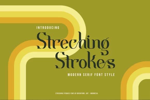 Streching Strokes by brightonexart — Slab Serif Font