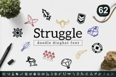 Struggle by YandiDesigns — Dingbats Font — thumbnail 1