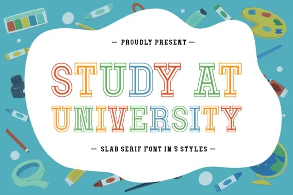 Study at University by Ade (7NTypes) — Slab Serif Font