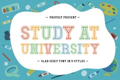Study at University by Ade (7NTypes) — Slab Serif Font — thumbnail 1
