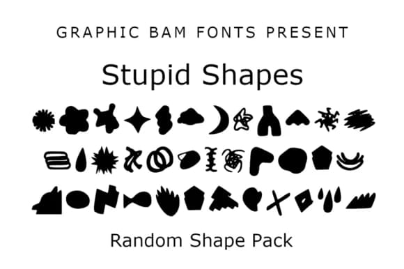 Stupid Shapes by GraphicsBam Fonts — Dingbats Font
