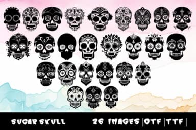 Sugar Skull by MOMAT THIRTYONE — Dingbats Font — thumbnail 1