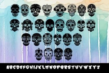 Sugar Skull by MOMAT THIRTYONE — Dingbats Font — thumbnail 2