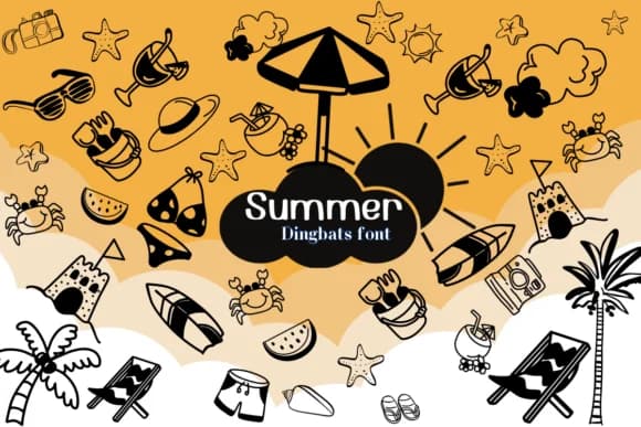 Summer by Nongyao — Dingbats Font