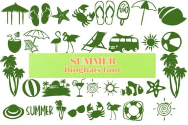 Summer by Nongyao — Dingbats Font — thumbnail 1