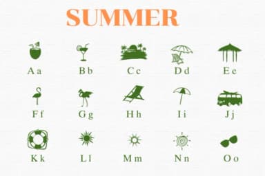 Summer by Nongyao — Dingbats Font — thumbnail 2