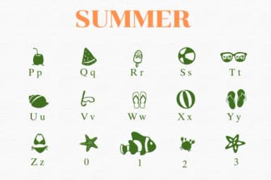Summer by Nongyao — Dingbats Font — thumbnail 3