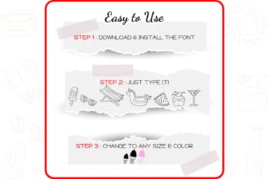 Summer by WADLEN — Dingbats Font — thumbnail 4