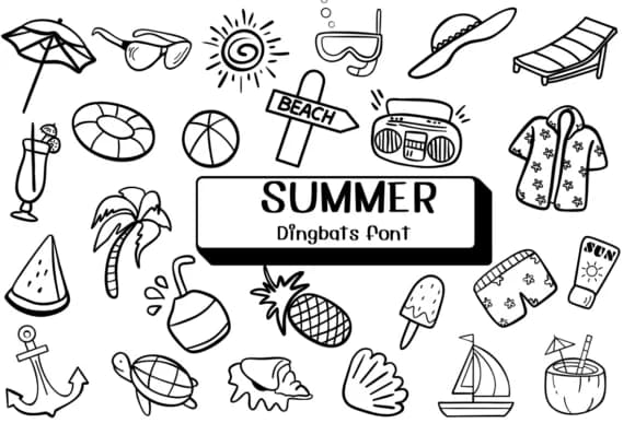 Summer by Ketsarin — Dingbats Font