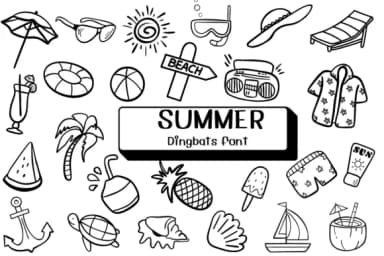 Summer by Ketsarin — Dingbats Font — thumbnail 1