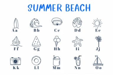 Summer Beach by CHANOK — Dingbats Font — thumbnail 2