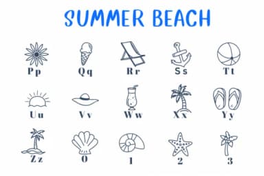 Summer Beach by CHANOK — Dingbats Font — thumbnail 3