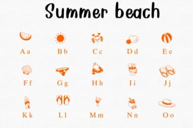 Summer Beach by Nongyao — Dingbats Font — thumbnail 2