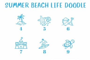 Summer Beach Life Doodle by CHANOK — Dingbats Font — thumbnail 4