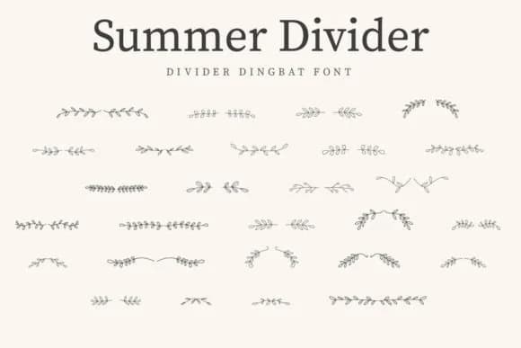 Summer Divider by CraftedType Studio — Dingbats Font