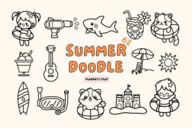 Summer Doodle by Babymimiart — Dingbats Font — thumbnail 1