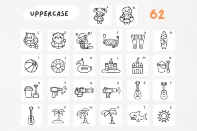 Summer Doodle by Babymimiart — Dingbats Font — thumbnail 8