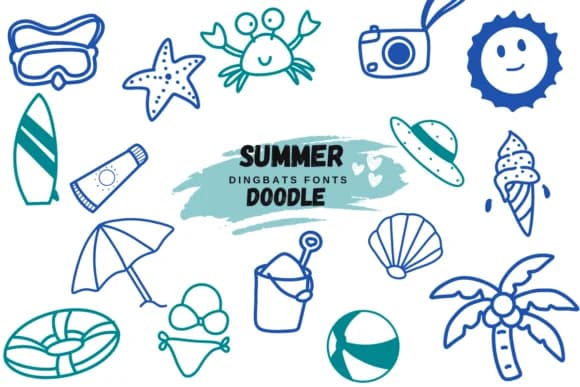 Summer Doodle by Suphitchaya — Dingbats Font