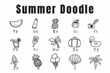 Summer Doodle by Suphitchaya — Dingbats Font — thumbnail 3