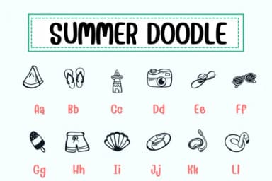 Summer Doodle by PraewDesigns — Dingbats Font — thumbnail 2