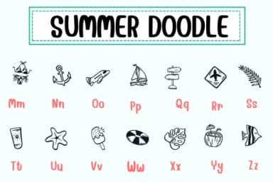 Summer Doodle by PraewDesigns — Dingbats Font — thumbnail 3