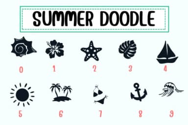 Summer Doodle by PraewDesigns — Dingbats Font — thumbnail 4