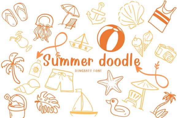 Summer Doodle by CHANOK — Dingbats Font